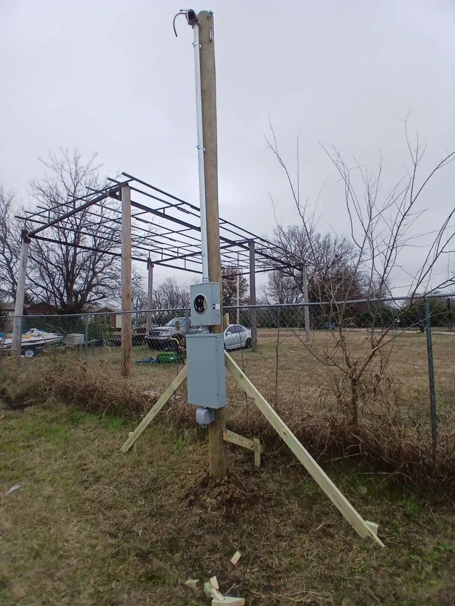 Garden infrastructure with electrical setup