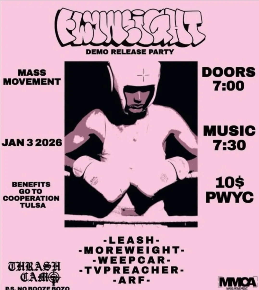 Benefit concert flyer for Cooperation Tulsa